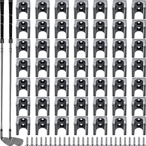 30 Stück Golfschläger-Halterung, Golfschläger-Rack, Golf-Aufbewahrung, Organizer für Garage, Wandhalterung mit 60 Stück Schrauben für 1.5 cm (0.59 Zoll) 15 mm Golfschläger-Wand-Display, griffiger Typ