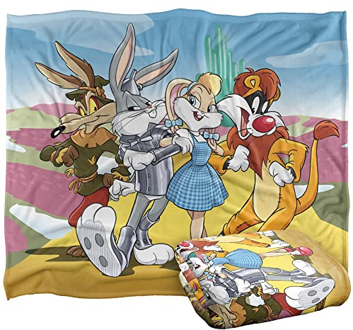 LOONEY TUNES WB 100: Blanket, 152 x 127 cm Wizard of Oz Silky Touch Super Soft Throw Blanket