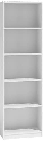 CDF Bücherregal R40 | Farbe: Weiß | Breite: 40 Zentimeter | Für Wohnzimmer, Büro und Arbeitszimmer | Regal für Bücher und Spielzeug | Ideal für Kinderzimmer, Teenager, Jugendzimmer