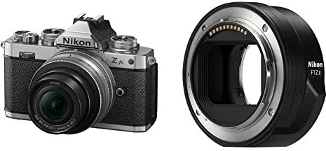 Nikon Z fc + SD 64GB, Mirrorless DX 20.9 MP, Mirino Eelettronico, 4k, Monitor Angolazione Variabile + Z DX 16-50 VR SE [Nital Card: 4 Anni di Garanzia] + FTZ II Adattatore per Obiettivi F-Mount