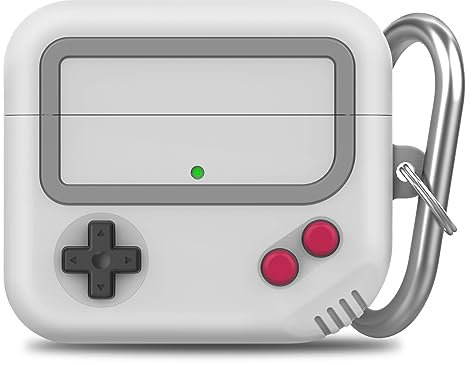 TRONWIN Silikon Airpods 3 Hülle Schutzhülle Game-Machine Design Case für Apple Airpods 3 [Support Wireless Charging] kompatibel mit Apple Airpods 3. Generation (Hellgrau)