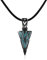 CUOKA MIRACLE Kette Herren Schwarz 925 Sterling Silber Blau Opal Pfeil Anhänger Halskette Punk Pfeilspitze Schmuck Valentinstag Geschenke für Mann Damen Bruder