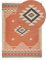 Kelim-Teppich Baumwolle orange 160x230 cm handgewebt geometrisches Muster Gavar