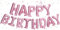 Rosa alles Gute zum Geburtstag Ballons Banner, 16 Zoll Mylar Folie Buchstaben Geburtstag Zeichen Banner für Mädchen Jungen Kinder & Erwachsene Geburtstag Dekorationen und Halloween Party Supplies