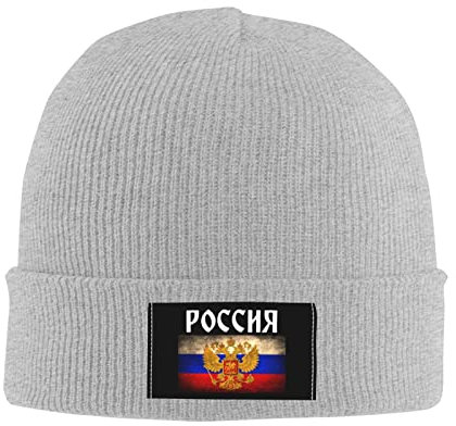874 Beanie Mütze, Russland-Flagge, Russisches Emblem-Stolz Mehrweg Thermo Strickmütze Weiche Mützen Unisex Für Skating Outdoor Skifahren