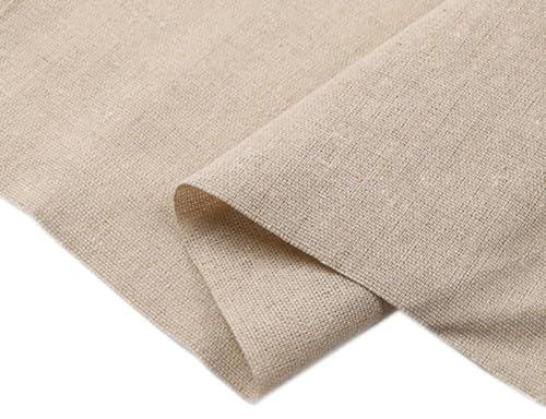 300cm x 150cm Naturleinengewebe Natur Leinen Nähstoff Meterware Embroidery Fabric Stickerei Dekostoffe Baumwoll und Leinenstoffe,für DIY Basteln Kleidungsstücken Tischdecke Dekoration,Dunkles Leinen