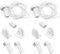 XQEUMC 17mm Rollo Klemmfix ohne bohren Rollo Ersatzteile Klemmhalter Beschläge Set Klemmträger Reparaturset Zubehör für Verdunkelungsrollo, Seitenzugrollo, Doppelrollo, Jalousien Fenster (2 Kit, Weiß)