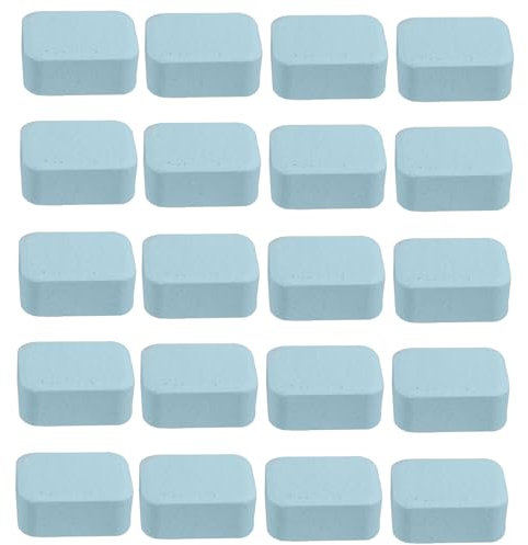 jyibinee Limpiador de depósitos minerales, pastillas efervescentes limpiadoras de inodoros, potente limpieza, elimina manchas, olores, refresca el baño, 5 piezas/10 piezas/20 unidades, color azul, 20