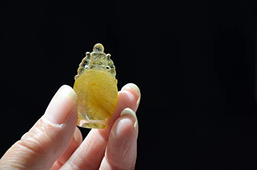 BIANMTSW Rare Naturel tibétain himalayen Haute Altitude Or Clair Cristal rutilé Quartz souhaitant Bouteille 1.41 Pouces Spirituel Collections de la Maison