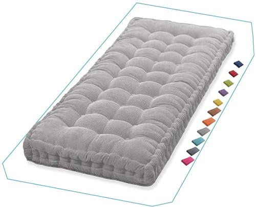 Bankauflage, Sitzkissen Bank, Rutschfestes Bankkissen Outdoor, Sitzpolster Indoor, Gartenbank Kissen 120, 100, 150, 150x45, 150x55, 150 x 40, Sitzauflage Bank für Garten, Terrasse, Schaukel(Light Gray