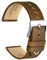 WOCCI 20mm Antikes Uhrenarmband für Herren, Sattelleder, Silberne Schnalle (Sand)