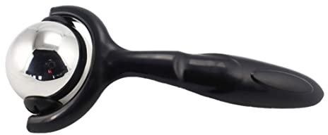 Roller Massagekugel Edelstahl Handbuch Roller Massage Ball mit Griff Körperhals Schulter Hinterbein Massage Roller Oberschenkelkalemmuskel Physiotherapie Kugel