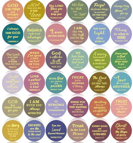 Xuhal 36 Pcs Jesus Faith Fridge Magnets Bible Verse Refrigerator Magnets Christian Inspirational Locker Magnets Scripture Motivational Quotes Fridge Decor for Women Men Whiteboard Car Christian Gifts