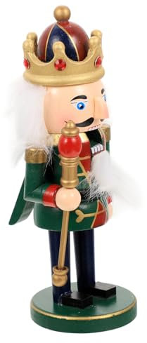 KONTONTY Holz Nussknacker Figur für Weihnachtsdeko Nussknacker Ornament aus Holz Weihnachts Dekoration für Schreibtisch und Wohnraum