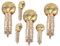 HAWILLOSCH Aluminum Foil Microphone Balloons Set 4d Golden Party Decorations 6 Pack for Birthday Celebration