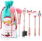 Weihnachtsstab-Make-up-Pinsel-Set – 6 Stück Zauberstab-Make-up-Pinsel Mit Cartoon-Griff Für Rouge, Grundierung, Augenbrauen, Lidschatten Und Lippen,Für Frauen
