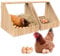 GHWMYD Hühnernistkästen zur Wandmontage, 2er-Pack Hühnerstallzubehör aus Holz für Geflügel zum Eierlegen, 35.3 x 35.3 x 34.2cm große Legenest Hühnerneste für Hühner und Enten