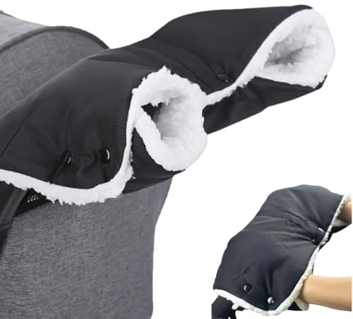 1 Stück Kinderwagen Warme Handschuhe, Schwarz Kinderwagen Handwärmer, Winter Wärme, Universal Größe Handschuhe für Kinderwagen