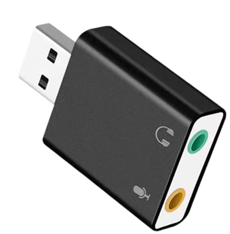 Externe Audio-Karten, Adapter für USB-Soundkarte | Adapter für 3,5 mm USB-Soundkarte | Ausrüstung für USB-Karten, Plug and Play, für Audiokarten für Laptop und Desktop-Computer