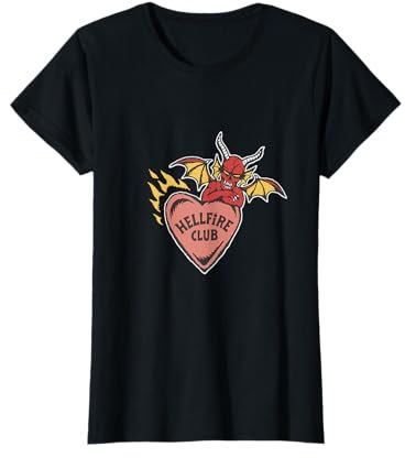 Stranger Things Hellfire Club Heart T-Shirt