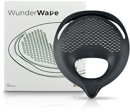 Wundermix WunderWave® Ausgusssieb für Monsieur Cuisine • Praktische Abgießhilfe für Töpfe • Feines Küchensieb aus Kunststoff • Küchenzubehör für Nudeln, Reis & Gemüse • Flexibler Küchenhelfer