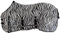 Marengos - Fliegendecke Zebra – feinmaschige Pferdedecke mit Bauch- & Schweiflatz – Schutz vor Insekten – mit Gehfalte & doppeltem Frontverschluss – Outdoor-Pferdedecke – 75 cm