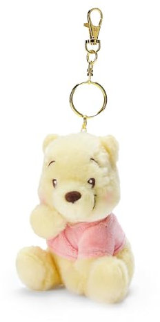 Disney Store Official Peluche porte-clés Winnie l'Ourson, 11 cm/4, ours jaune avec porte-clés amovible, convient aux enfants à partir de 1 an
