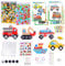 Shinybox 10mm Bügelperlen Set, 1000 Stück XL Bügelperlen 12 Farben mit Steckplatte, 5 Bügelpapier, 10 Muster und Zubehör, Kreatives Perlenset Basteln Geschenk für Kinder ab 3 Jahren(Fahrzeug)