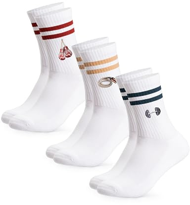 Occulto Damen & Herren Motiv Tennissocken 3er Pack (Modell: Rio), Statement Tennis Socken
