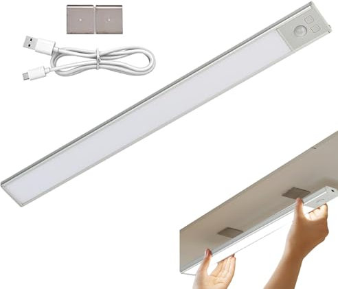 Pomurom Unterbauleuchten Für Die Küche | Unter-Schrank Beleuchtung Mit 3 Farben,Wiederaufladbare Leuchten Für Küche Schlafzimmer Kleiderschrank Schubladen Theke