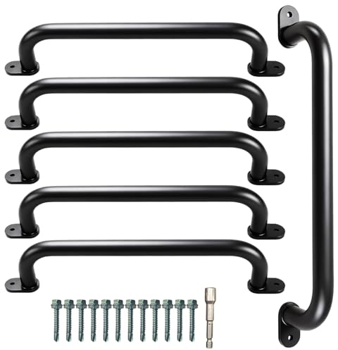 6 Stück 43,2 cm Metall-Spielplatz-Sicherheitsgriffe, rutschfeste Haltegriffe für Kinderspielsets, Indoor-Decken-Haltegriffe und Outdoor-Affenstangen, Spielplätze, Klettergerüst, Baumhäuser und