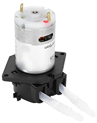 Dioche Pompe Doseuse Péristaltique 12V 3 * 5, Bricolage pour Aquarium et Laboratoire, Auto-amorçante, Entretien Facile, Contrôle de Débit CW et CCW (BLACK)