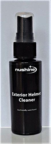 Nushine Außen Helm Reiniger 50 ml funktioniert auf Motorrad Helme, Bike Helme und Sicherheit Helme (Umweltfreundlich, auf Wasserbasis und lösungsmittelfrei Formel)