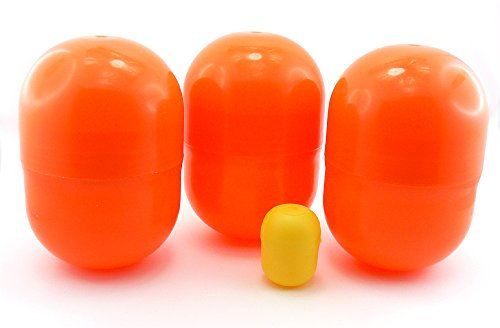 Kinder Überraschung, 3 Super Maxi Ei Kapseln, die größten die es gibt in dunkelorange (14cm hoch und 9cm Durchmesser)