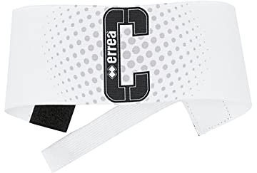 Errea 2016 Ad, Captain Herren-Stirnband, Weiß/Schwarz, Einheitsgröße