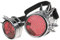 Welding Cyber Goggles Schutzbrille Schweißen Sonnenbrille Steampunk Goth Round Cosplay Brille Party Fancy Dress MFAZ Morefaz Ltd (Silver Spikes-Grid)