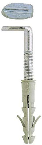 Winkelhaken mit Dübel 10 x 95 Universaldübel Schraubhaken mit Schlitz verzinkt