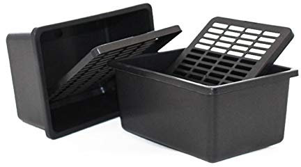 OMEM Reptilienbox für kleine Haustiere, Transportgitter aus Kunststoff, schwarz, Brutkasten für Spinnen, Schildkröte, Frosch, Hamster, Kleintierbedarf
