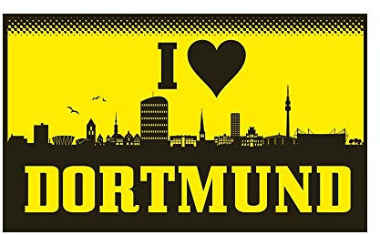 Dortmund - I Love Dortmund Fahne (F73) - 90x150cm