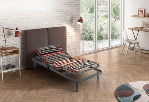 PIKOLIN, somier multiláminas articulado Motor con Bastidor metálico, 5 Planos de articulación y Mando. Montaje en Domicilio Incluido, 90x190, Modelo Futurlam