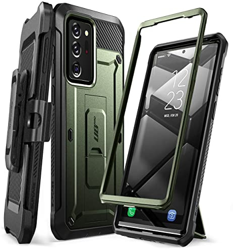 SUPCASE Coque Samsung Galaxy Note 20 Ultra, Protection Robuste Bumper Antichoc avec Béquille et Clip Ceinture SANS Protecteur d'écran [Unicorn Beetle Pro] pour Galaxy Note 20 Ultra 2020 (Vert)