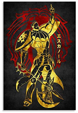 LIANGBO Imagens Do Escanor para Papel De Parede Poster dekorative Malerei Leinwand Wandkunst Wohnzimmer Poster Schlafzimmer Malerei 16x24inch(40x60cm)