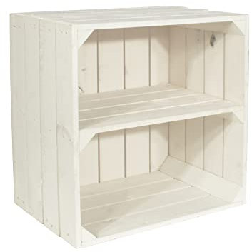 CHICCIE Weinregal Wino aus Holz - Weiß 1x Regal Holzkiste