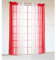 SMITHOOM 2er-Set Gardinen mit Ösen Transparent Voile Vorhänge Elegant Farbverläufe für Wohnzimmer Schlafzimmer Balkon Arbeitszimmer Rot mit Weiß 140x245cm