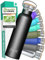Thermosflasche 750ml Edelstahl Schwarz - Isolierflasche Hält 25h Kalt/13h Warm, BPA Frei - Isoflasche Für Wandern, Fahrrad, Büro