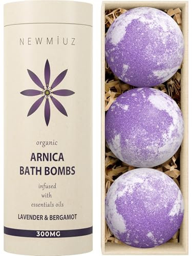Bombes de bain à l'arnica, de lavande et de bergamote - Essentiels luxueux pour un bain moussant intensif Expérience de bain béatifique, cadeau de Noël ou d'anniversaire