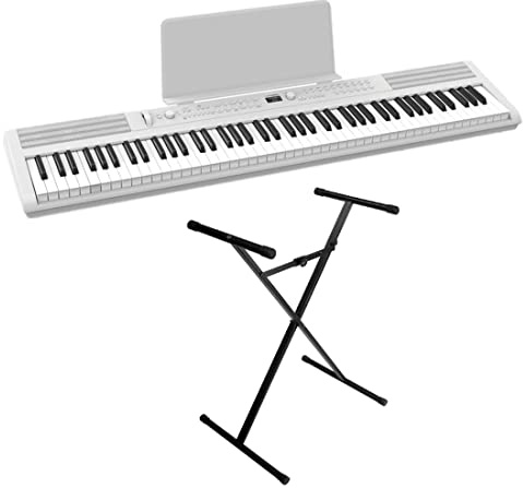 Artesia PE-88 Digitalpiano Weiss + keepdrum Keyboardständer
