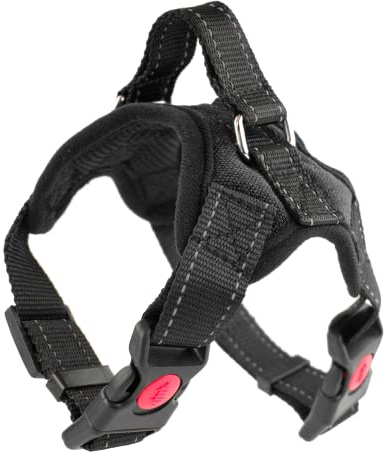KCT No Pull Dog Harness Extra Small Black - Soft Padded Adjustable Vest Easy Control
