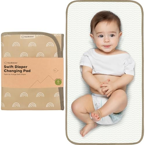 Tragbares Wickelunterlage für Unterwegs - Wickelunterlage Waschbar - Faltbar Baby Wickelauflage Wasserdicht - Kleines, Leicht Wickelunterlagen für Baby (Rainbow)