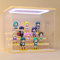 Naconmlet Acryl Vitrine/Schaukasten/Display Case/mit LED/4 Stufen Transparent Display Box für Lego Modellautos, Figuren, Sammlerstücke(Holz, 4 Stufen 32.2x24x30cm)